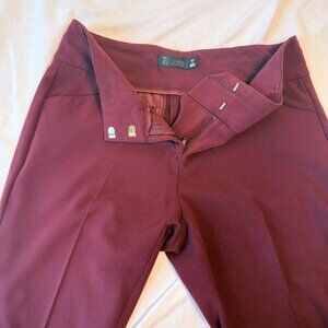 NY&Co 7th Avenue Suiting Collection – Petite 4 – Burgundy Dress Pants